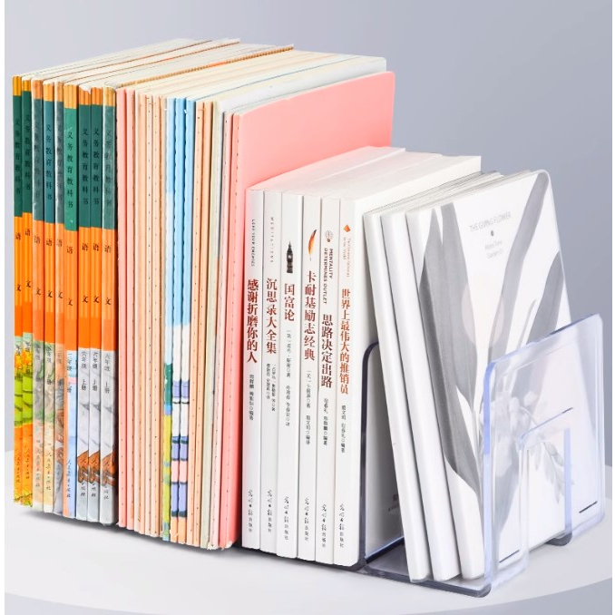 Giá sách trong suốt Bookend Giá sách để bàn acrylic Giá lưu trữ sách
