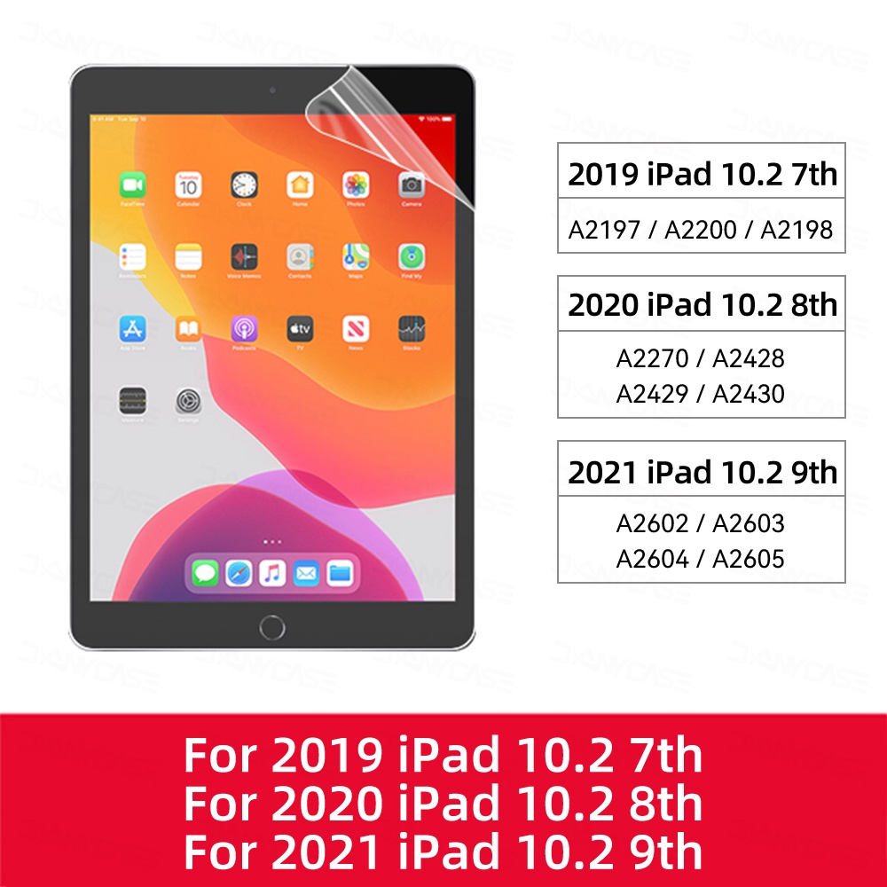 Miếng Dán Bảo Vệ Màn Hình Cho ipad 9th 8th 7th gen 10.2 air4 air5 10.9 10th gen pro 11 12.9 6th 5th air2 9.7 pro 10.5 air3 mini6 mini5 mini4
