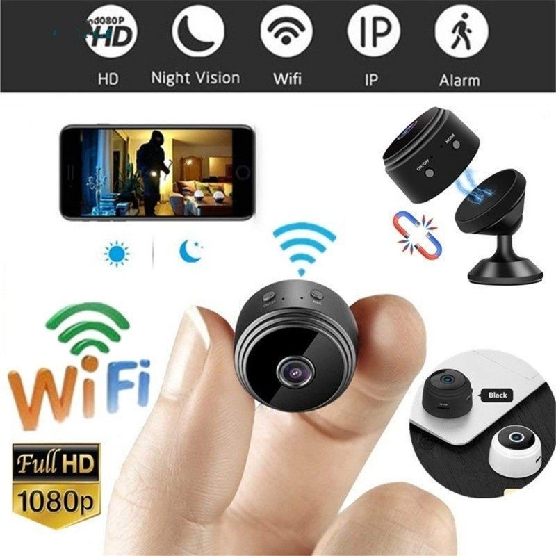 Cemera Mini A9 1080P High Definition WIFI CCTV IP Black Security Cameras