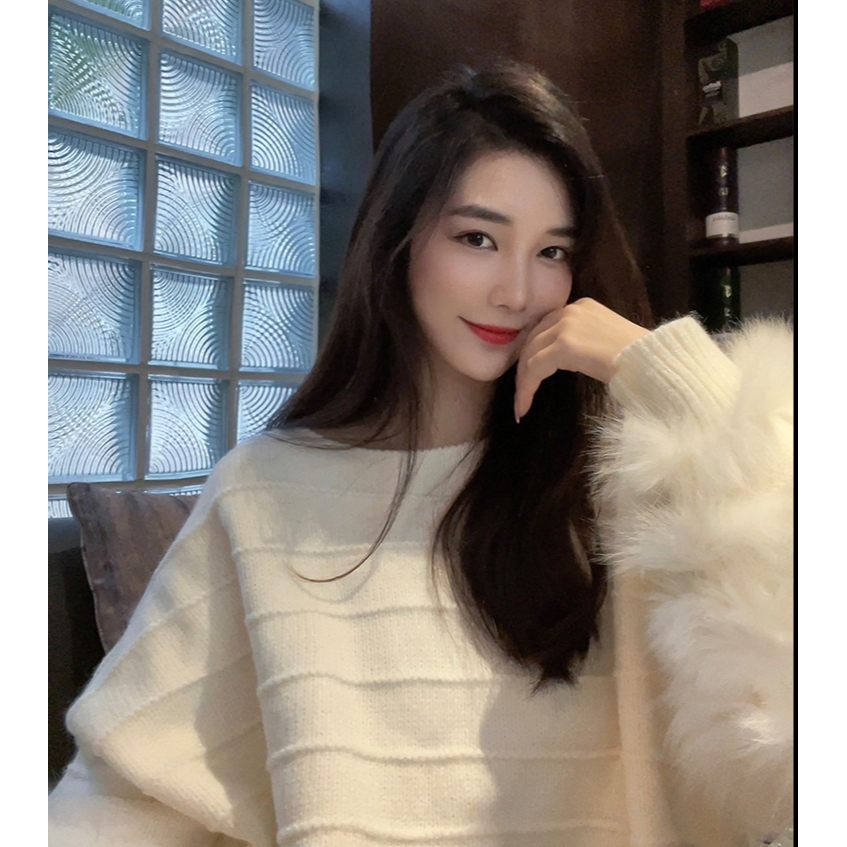 Áo Dệt Kim Tay Dài Dáng Rộng Thời Trang Mùa Thu Cao Cấp Dành Cho Nữ