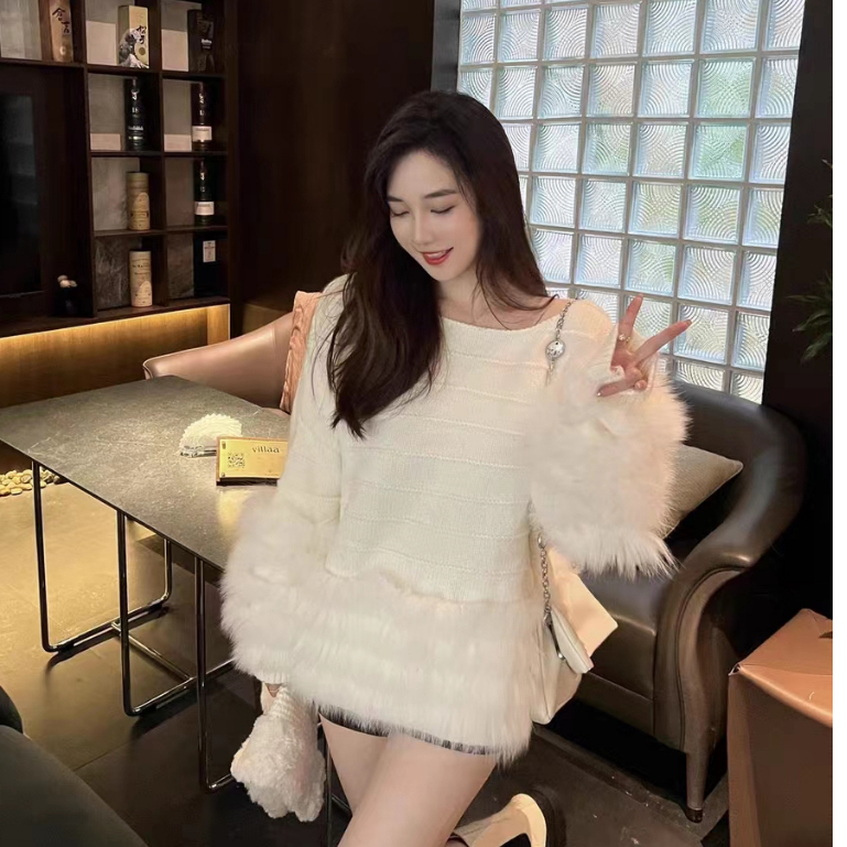 Áo Dệt Kim Tay Dài Dáng Rộng Thời Trang Mùa Thu Cao Cấp Dành Cho Nữ