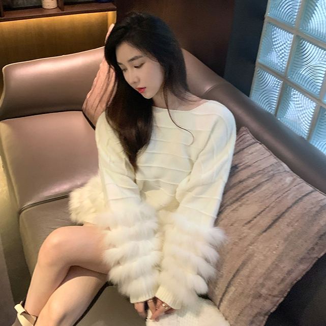 Áo Dệt Kim Tay Dài Dáng Rộng Thời Trang Mùa Thu Cao Cấp Dành Cho Nữ