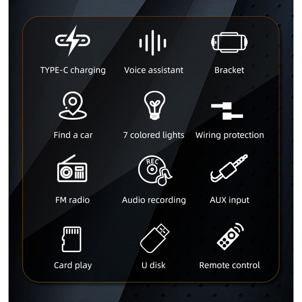 Máy Nghe Nhạc mp3 1 din bluetooth Tự Động Cho Xe Hơi Giá Đỡ