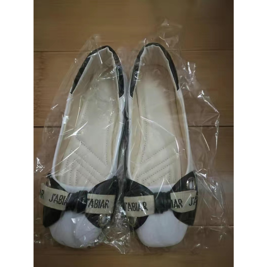 Giày Búp Bê Da Mũi Vuông Đính Nơ Thời Trang Cho Nữ