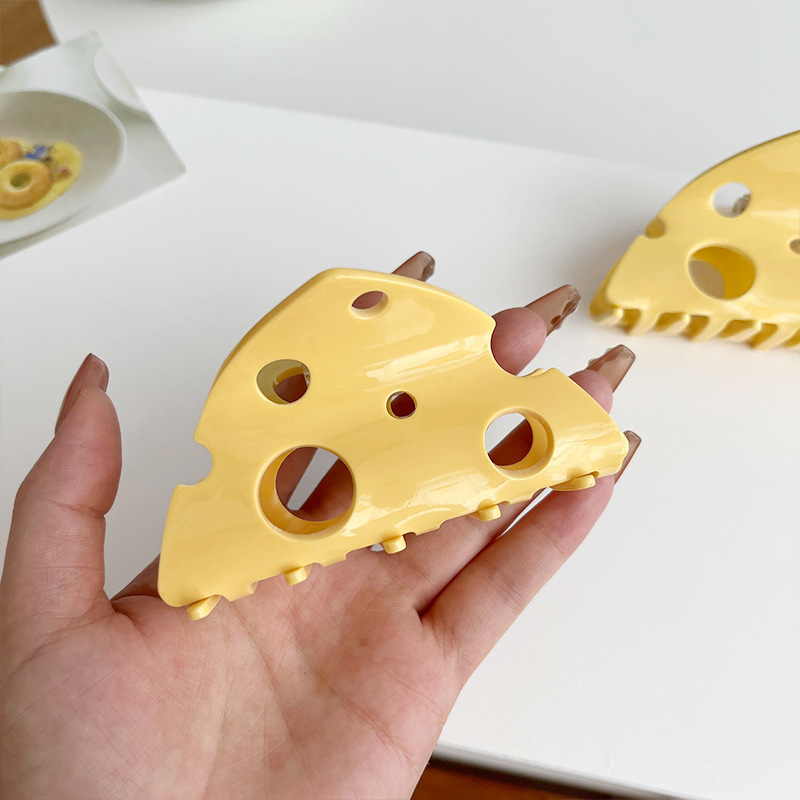 Kẹp Tóc Hình Phô Mai Họa Tiết Hoạt Hình Bằng acrylic Cho Nữ