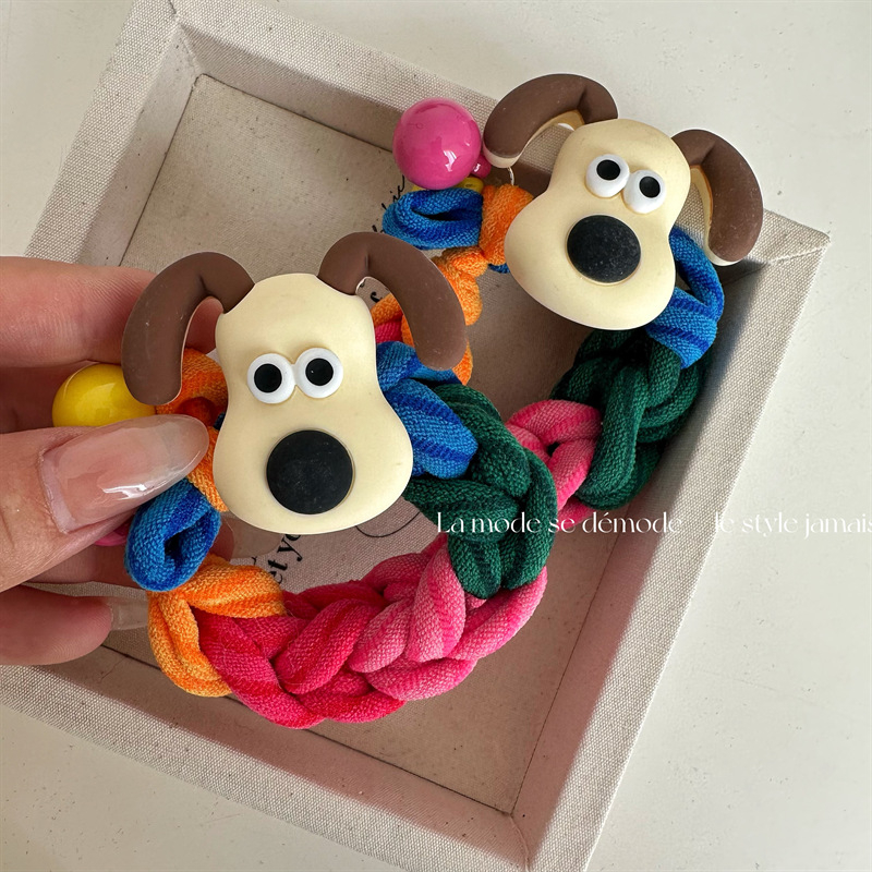 Dễ Thương Dây Buộc Tóc Cao Su Dày Co Giãn Màu Cầu Vồng Phong Cách Mới 2023 Cho Nữ