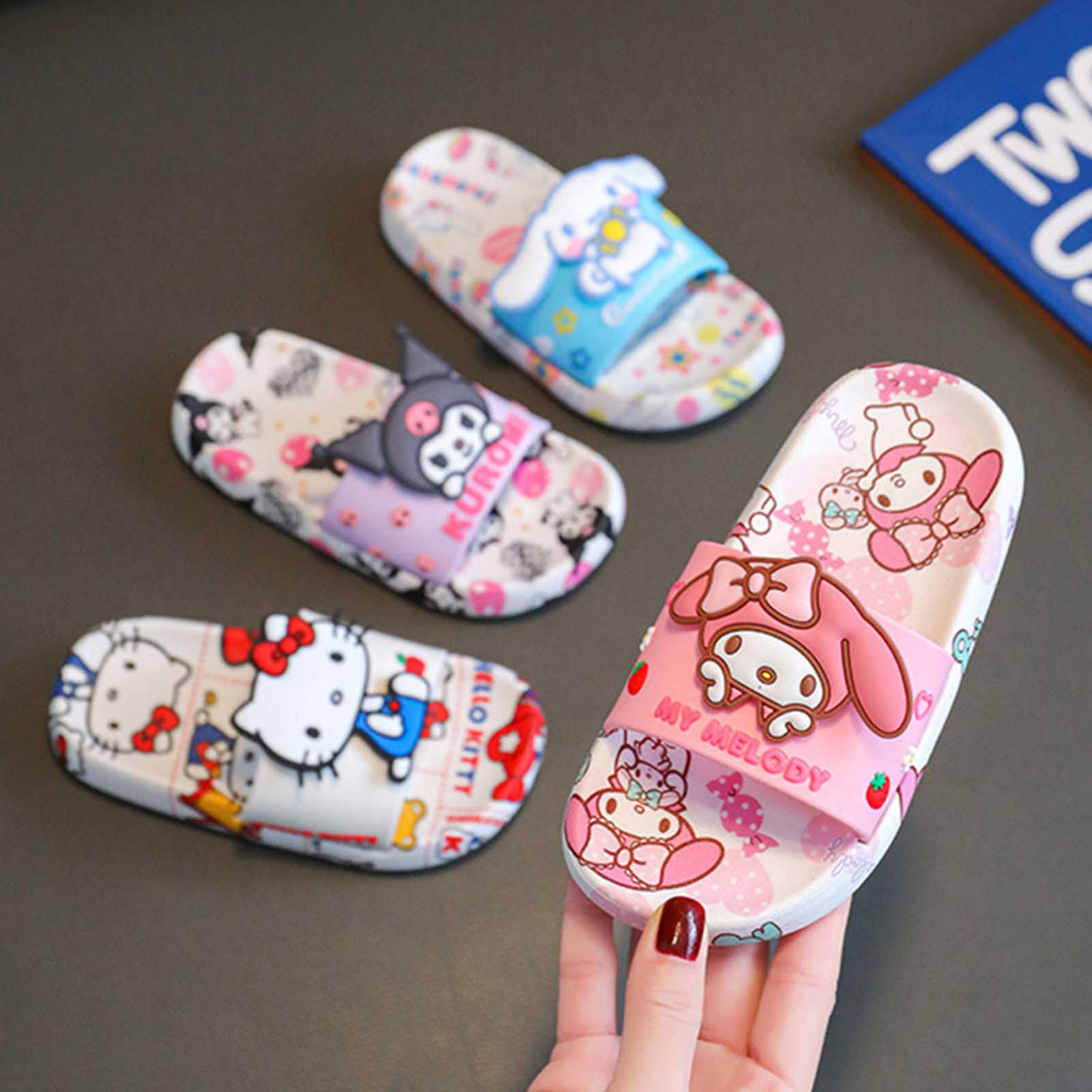 Hoạt Hình Dép Quai Ngang Đi Biển Chống Trượt Họa Tiết kuromi Dễ Thương