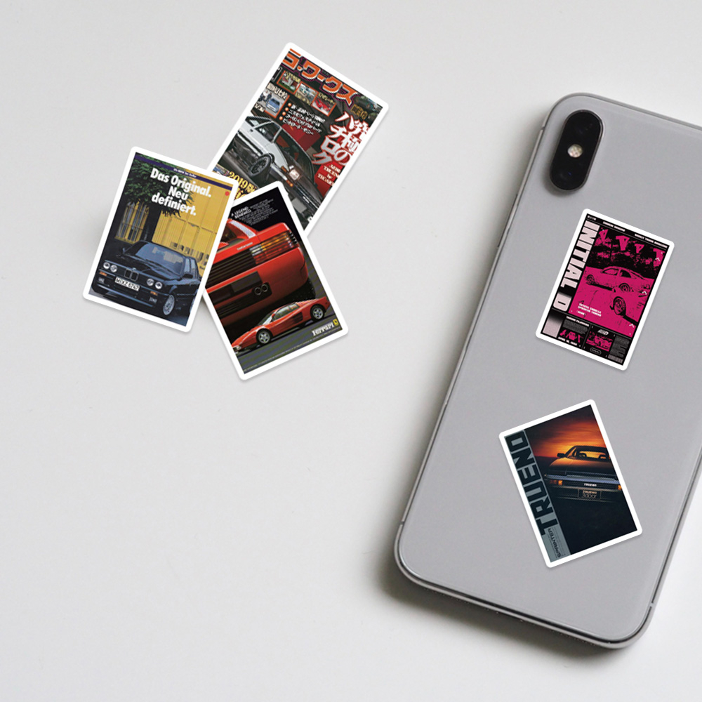 Bộ 50 Miếng Dán Họa Tiết Hoạt Hình graffiti Chống Thấm Nước Trang Trí Xe Hơi / laptop / Xe Máy
