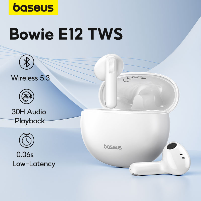 Baseus bowie e12 tws tai nghe bluetooth không dây đích thực thiết kế thân ngắn