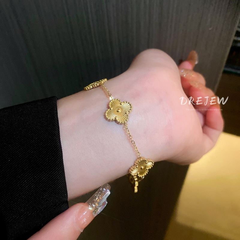 Vòng Tay Mạ Vàng 14k Đính Đá zircon Sang Trọng Thời Trang Hàn Quốc