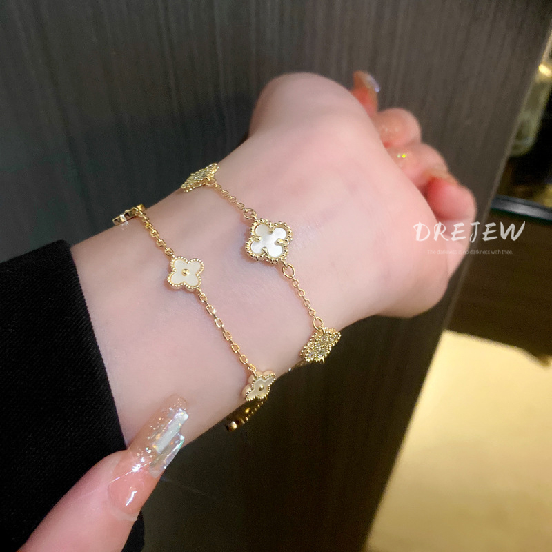 Vòng Tay Mạ Vàng 14k Đính Đá zircon Sang Trọng Thời Trang Hàn Quốc