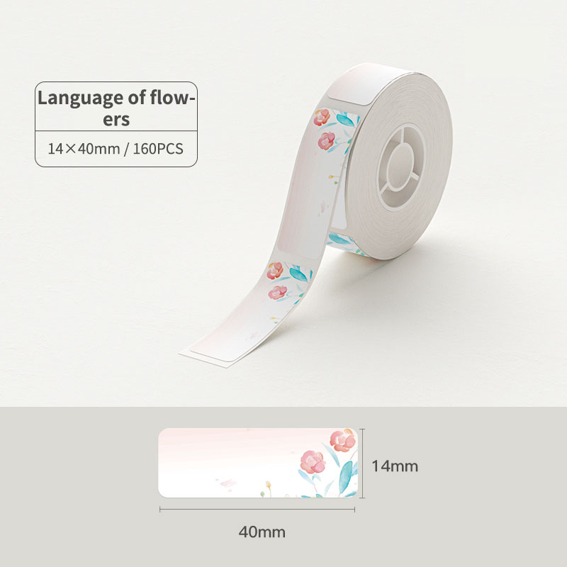 NIIMBOT D11/D110/D101 Phong cách hoa Nhãn Giấy Mã vạch Giá Kích thước Tên Nhãn Chống nước chống dầu