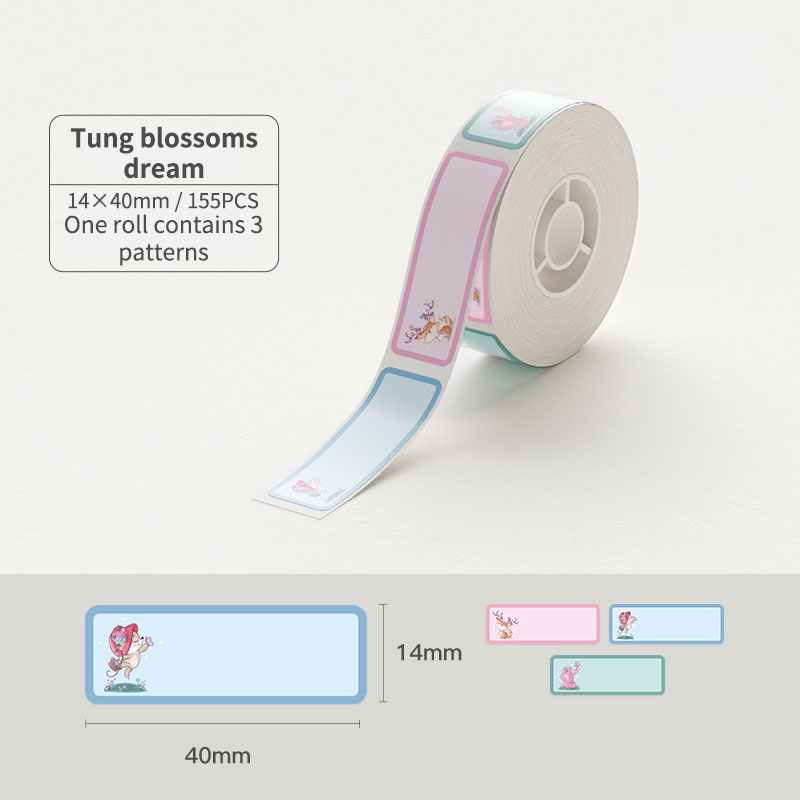 NIIMBOT D11/D110/D101 Phong cách hoa Nhãn Giấy Mã vạch Giá Kích thước Tên Nhãn Chống nước chống dầu