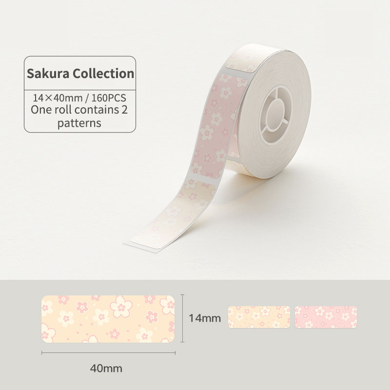 NIIMBOT D11/D110/D101 Phong cách hoa Nhãn Giấy Mã vạch Giá Kích thước Tên Nhãn Chống nước chống dầu