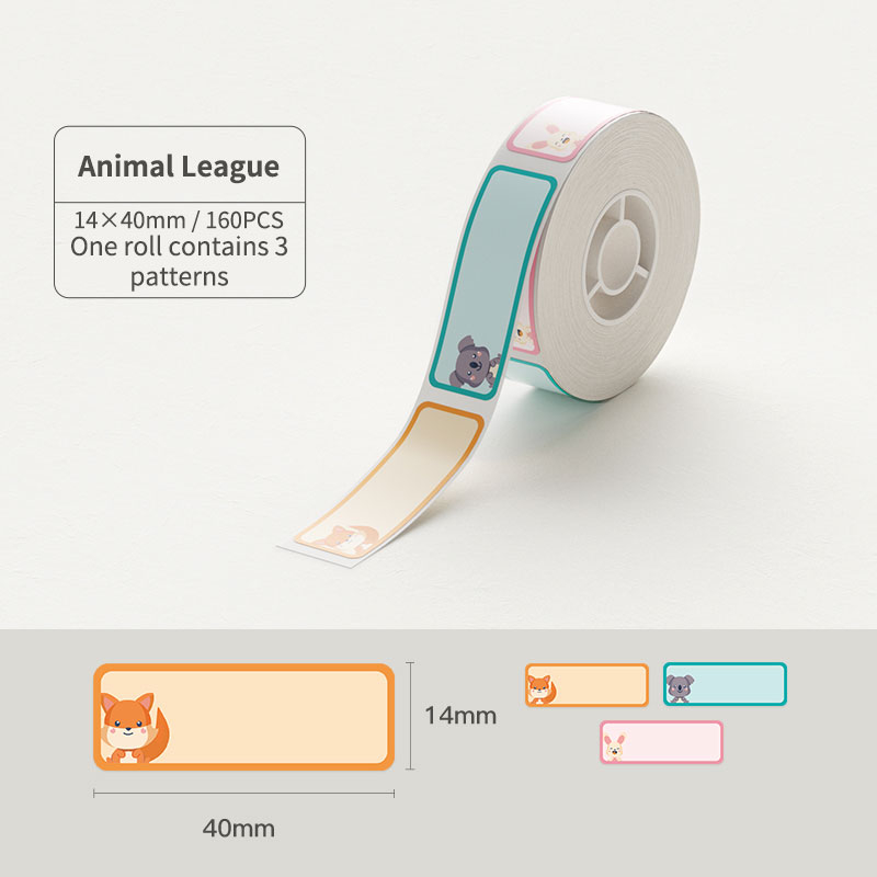 NIMBOT D11/D110/D101 Giấy nhãn hình màu sắc dễ thương chống nước, chống dầu và nhãn dán tên