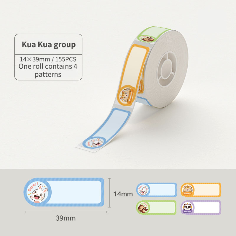 NIMBOT D11/D110/D101 Giấy nhãn hình màu sắc dễ thương chống nước, chống dầu và nhãn dán tên