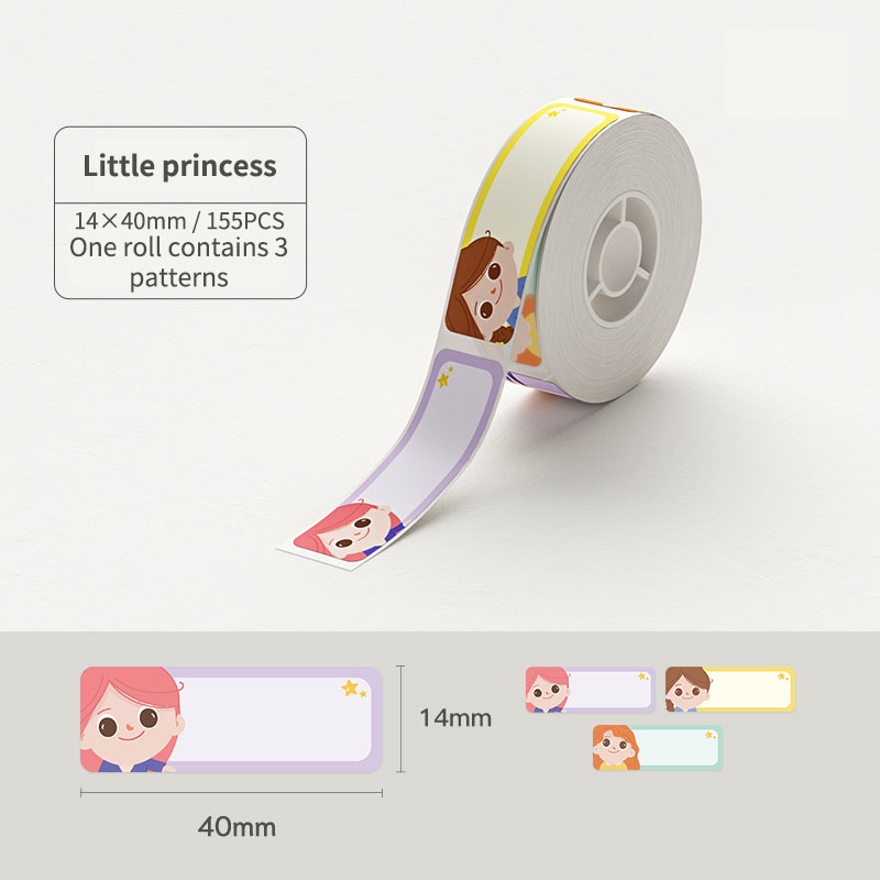 NIMBOT D11/D110/D101 Giấy nhãn hình màu sắc dễ thương chống nước, chống dầu và nhãn dán tên