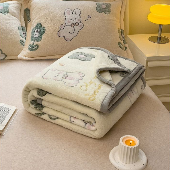 Chăn Nhung San Hô Êm Ái Thoải Mái Cho Ghế sofa / Văn Phòng