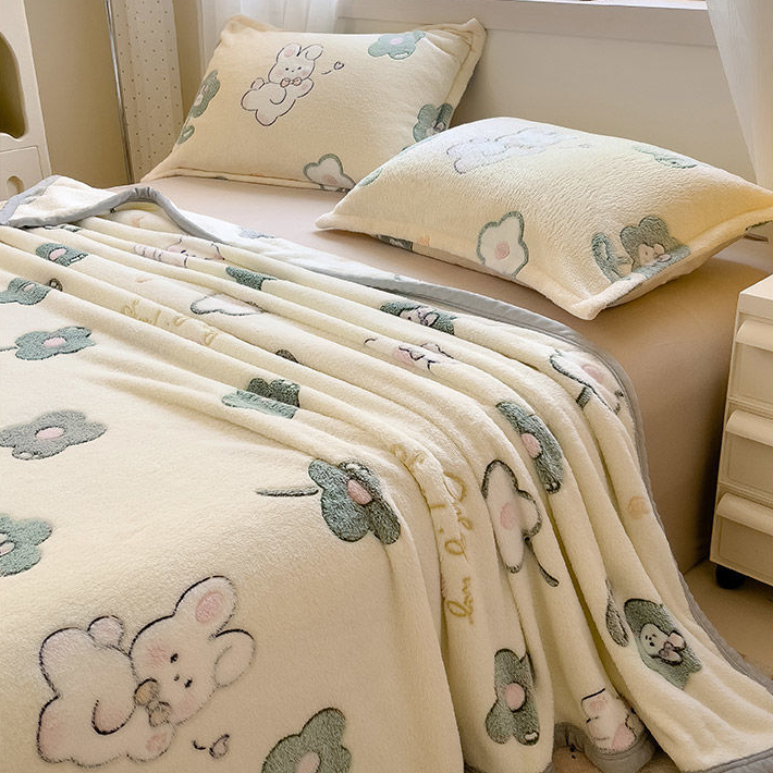 Chăn Nhung San Hô Êm Ái Thoải Mái Cho Ghế sofa / Văn Phòng