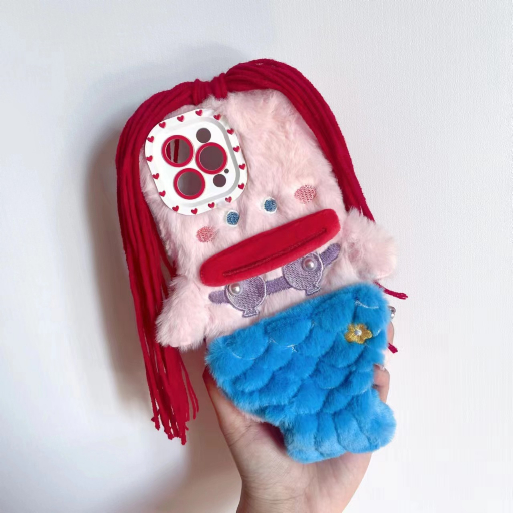 Ốp Điện Thoại Mềm Hình Nàng Tiên Cá Nhồi Bông Cho iPhone 14 12 11 13 Pro Max 7 8 Plus 6s Pro max xr xs max