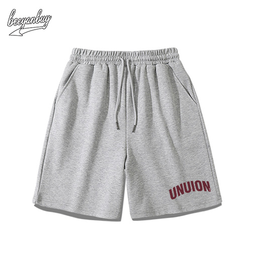 Quần đùi BEEYANBUY short nam form rộng đen vintage unisex 100% cotton-K0010