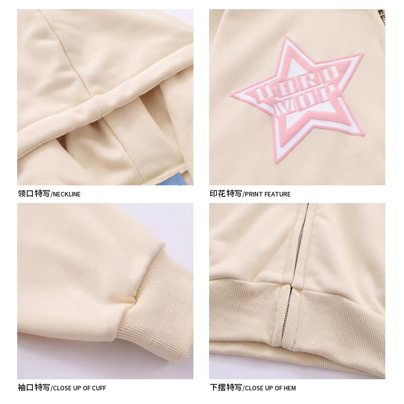 Áo Khoác Tay Dài Có Nón Khóa Kéo In Họa Tiết Đơn Giản Thời Trang Cho Nam Và Nữ