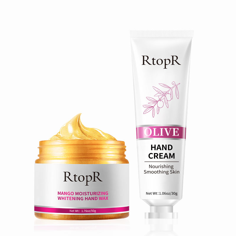 RtopR Combo dưỡng ẩm xoài：Sáp làm trắng da tay 50g + Kem làm săn chắc cổ 40g