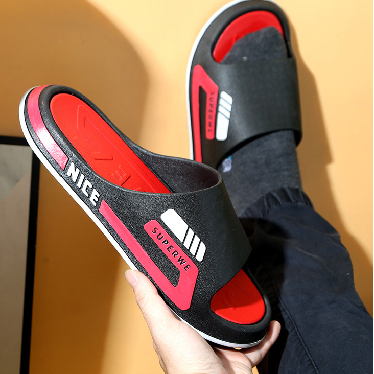 Dép Nam Quai Ngang Mùa Hè Màu Vàng Bên Ngoài Mặc Chống Trơn Trượt Thời Trang Dép Ngoài Mặc Nhà Phòng Tắm Chống Trơn Trượt