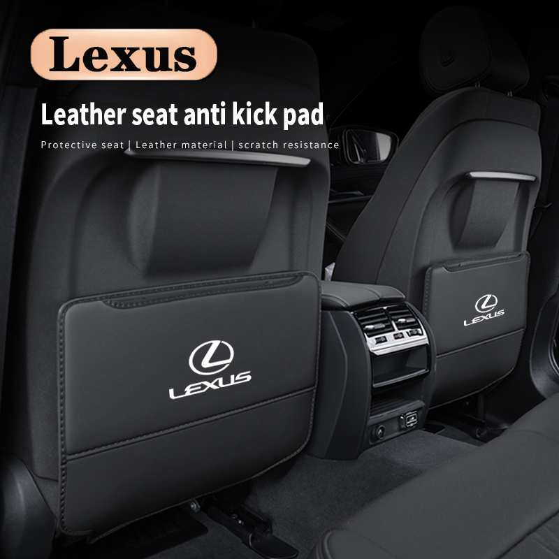 Bộ 2 Đệm Da Bọc Bảo Vệ Chống Đá Cho Ghế Sau Xe Hơi lexus nx rc gs rx l rx sc ux lx450 lx460 lx470 rx