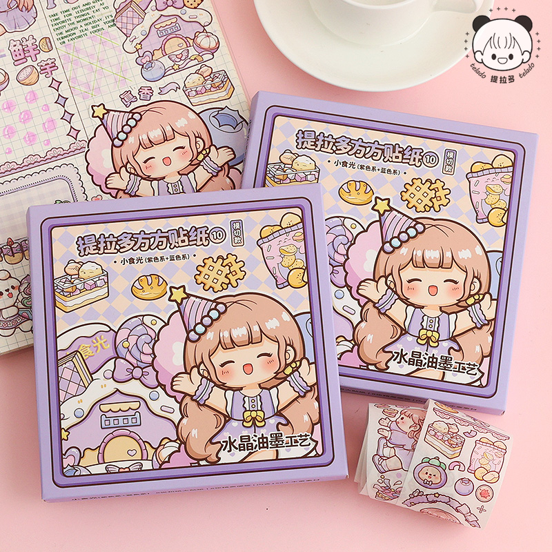 Mr. Paper 10 / hộp Washi sticker Dễ thương Gấu trúc hoạt hình Cô gái Dán nhãn Những hình ảnh ghép nghệ thuật bàn tay sáng tạo Giấy dán trang trí nhật ký cốc DIY
