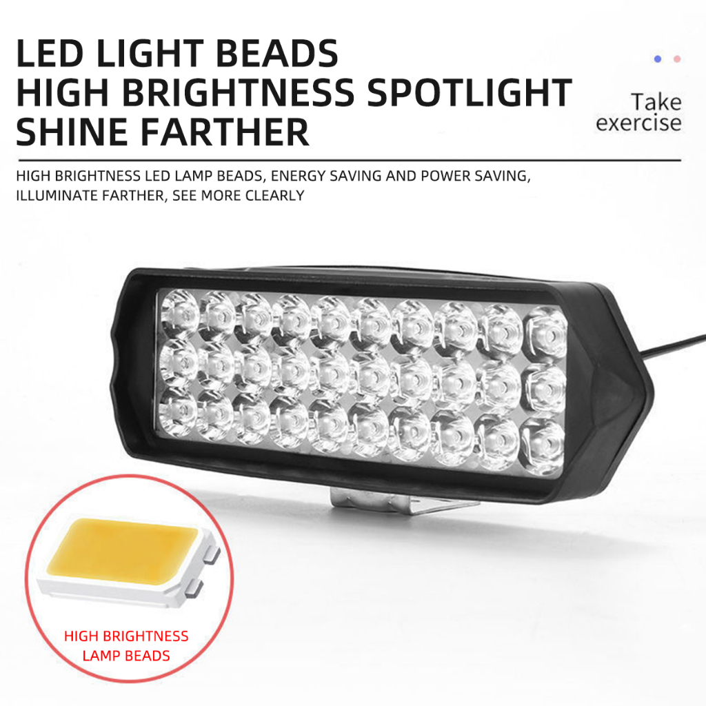 1 Đèn Pha 30 Bóng led 12v Cho Xe Máy