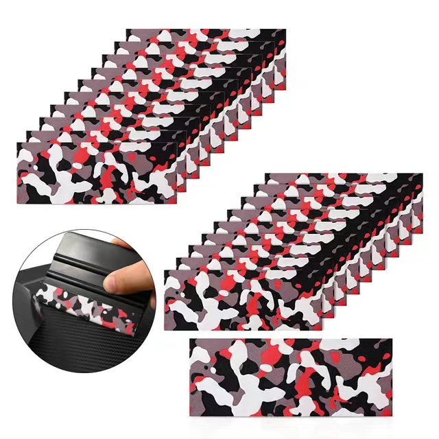 Set 10 / 20 / 50 Miếng Dán 3 Lớp Bằng Vải Nỉ Vinyl Sợi Carbon Bảo Vệ Cạnh Cửa Sổ Xe Hơi