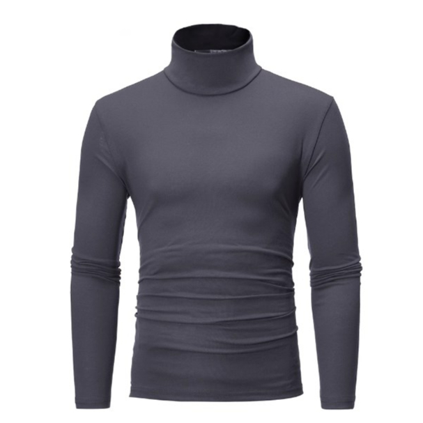 Áo Thun Tay Dài Cổ Cao Đơn Giản Thời Trang Cho Nam