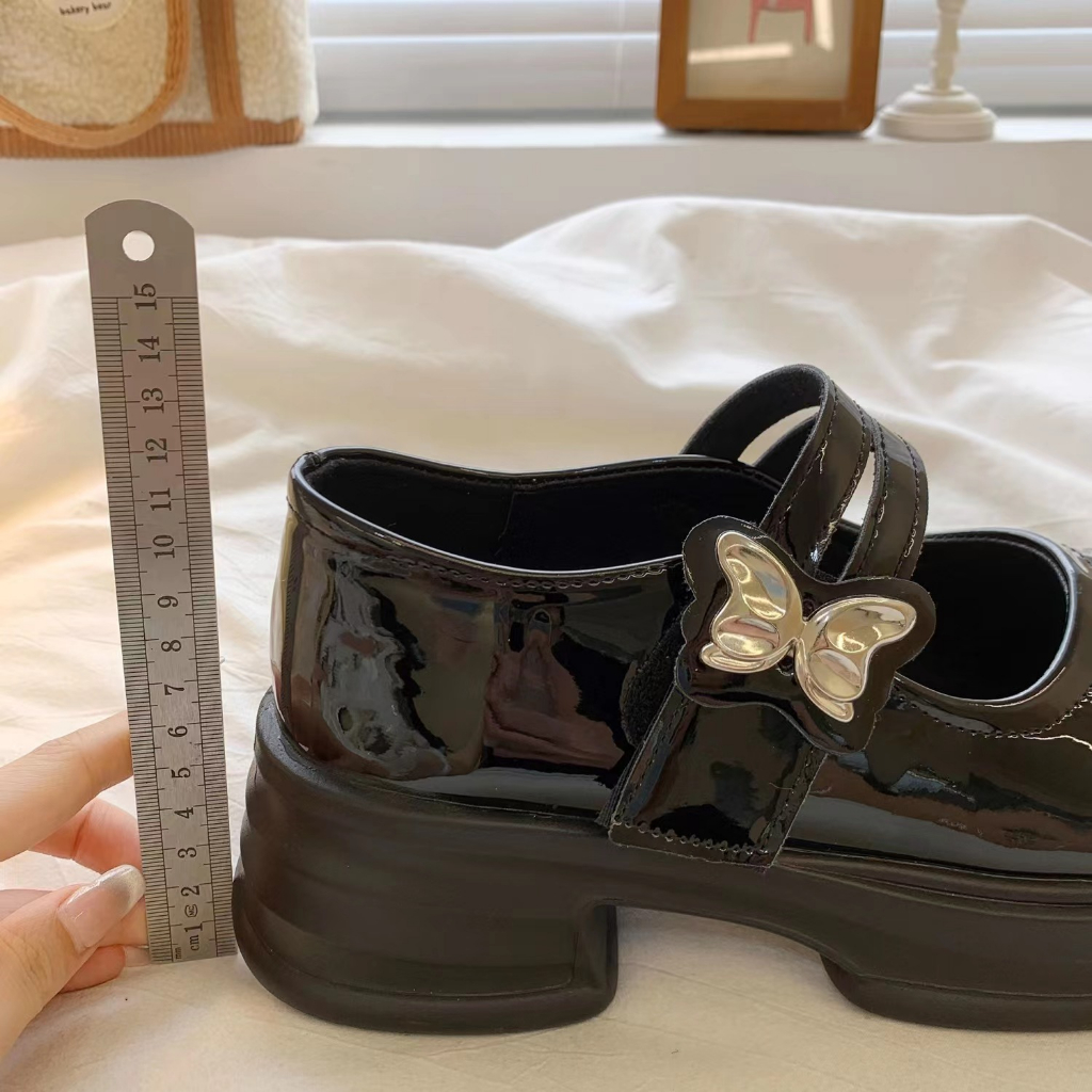 Giày lolita Giày Mary Jane 5cm giày da nhỏ jk kiểu Nhật độn cao đế dày mây cho nữ