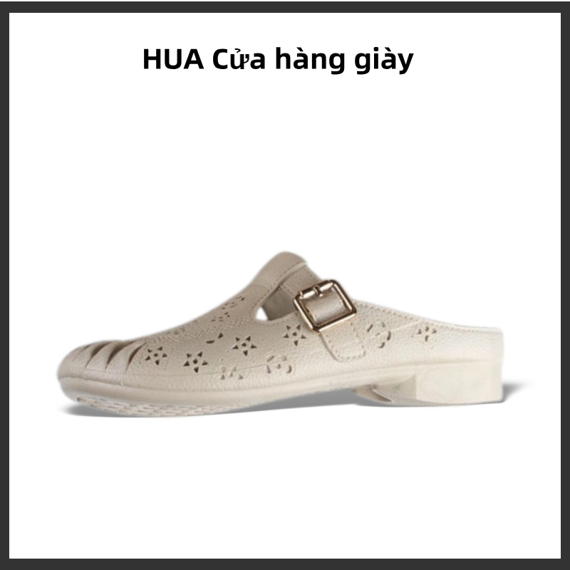 HUA  Dép Bít Mũi Đế Bằng Thời Trang Mùa Hè Cho Nữ