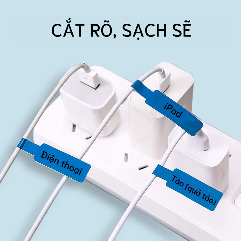 NIIMBOT D101 Giấy nhãn dính nhiệt dẻo cho dây cáp, nhãn cho cáp mạng P và đánh dấu phân loại dây điện.