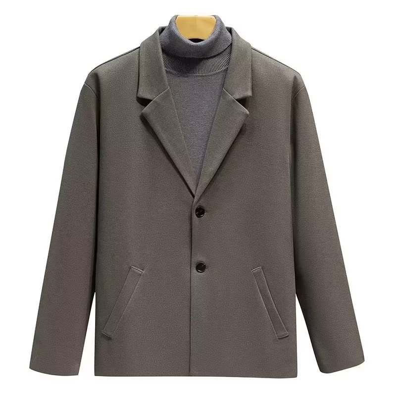 Eershenshi Áo Khoác Vest Vải Len Ôm Dáng Màu Nâu Cà Phê Phong Cách Anh Quốc Giản Dị Chất Lượng Cao Cho Nam