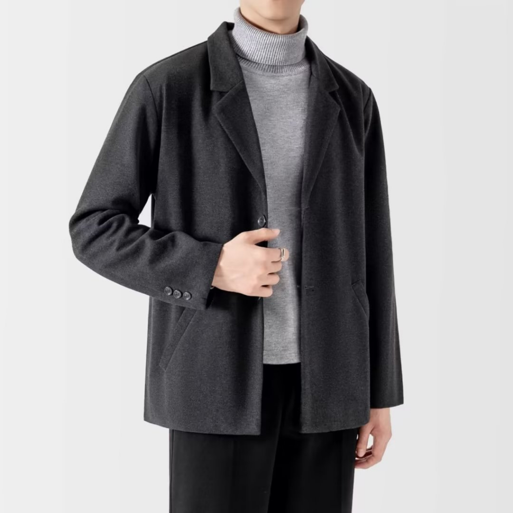 Eershenshi Áo Khoác Vest Vải Len Ôm Dáng Màu Nâu Cà Phê Phong Cách Anh Quốc Giản Dị Chất Lượng Cao Cho Nam