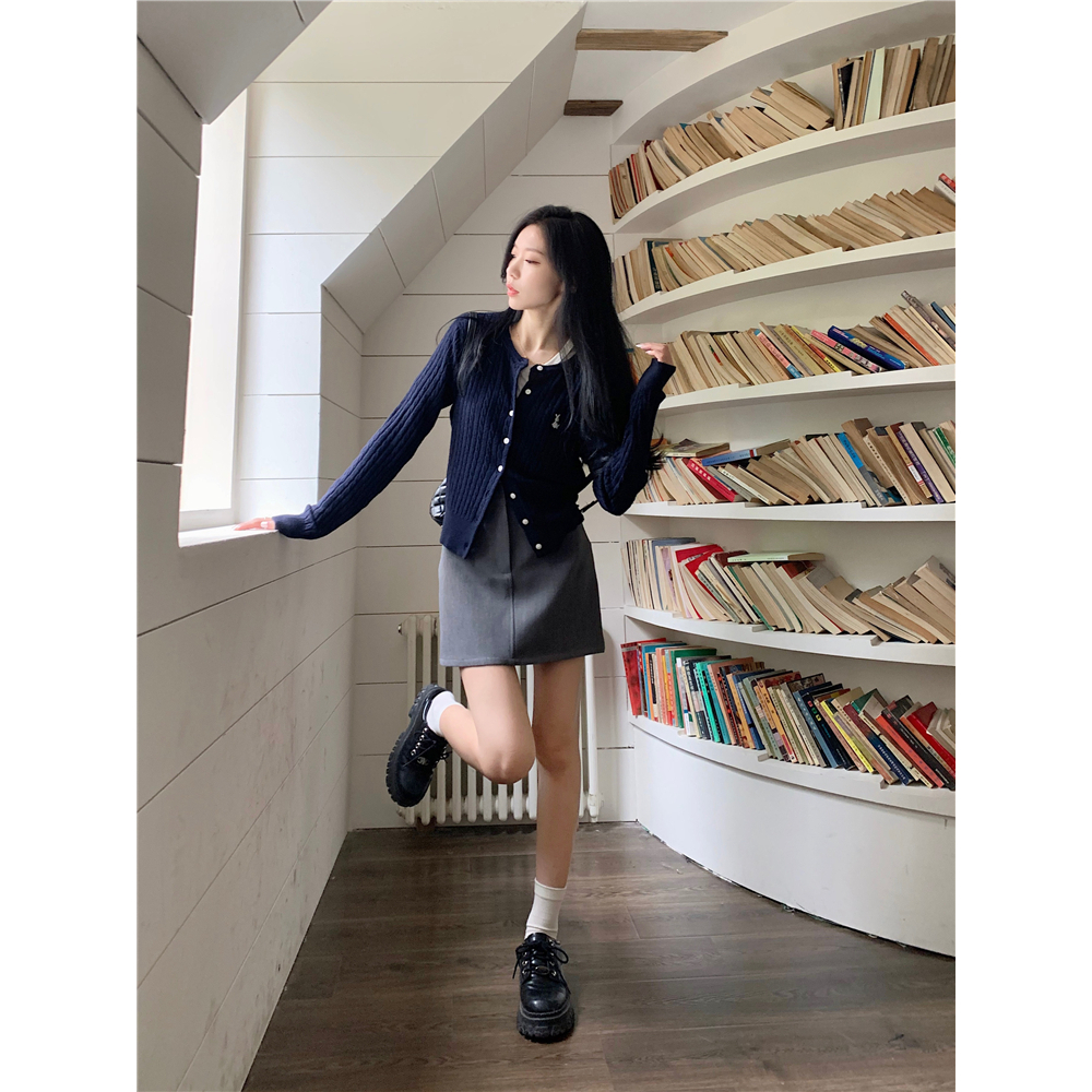 QADCOL Áo Khoác cardigan Dệt Kim Cao Cấp Tay Dài Dáng Ôm Thêu Họa Tiết Thời Trang Mùa Thu Cho Nữ