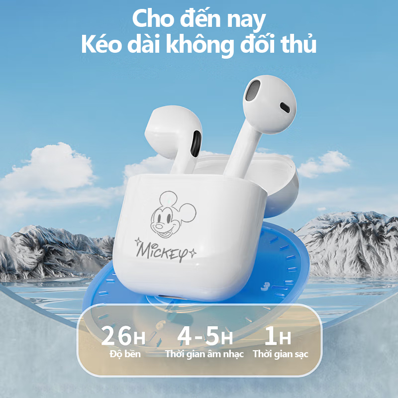 Tai nghe không dây Mini 100% Disney Pro4 TWS Có Micro