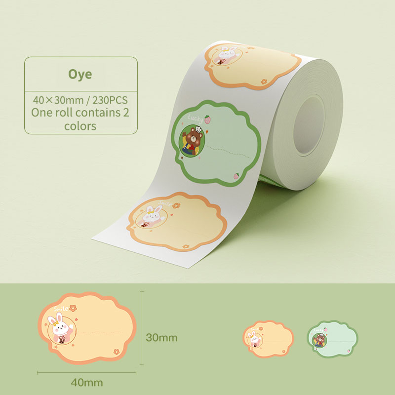 Giấy nhãn màu NIIMBOT B1/B21/B203/B3S chống thấm nước DIY in thông tin cho hộ gia đình