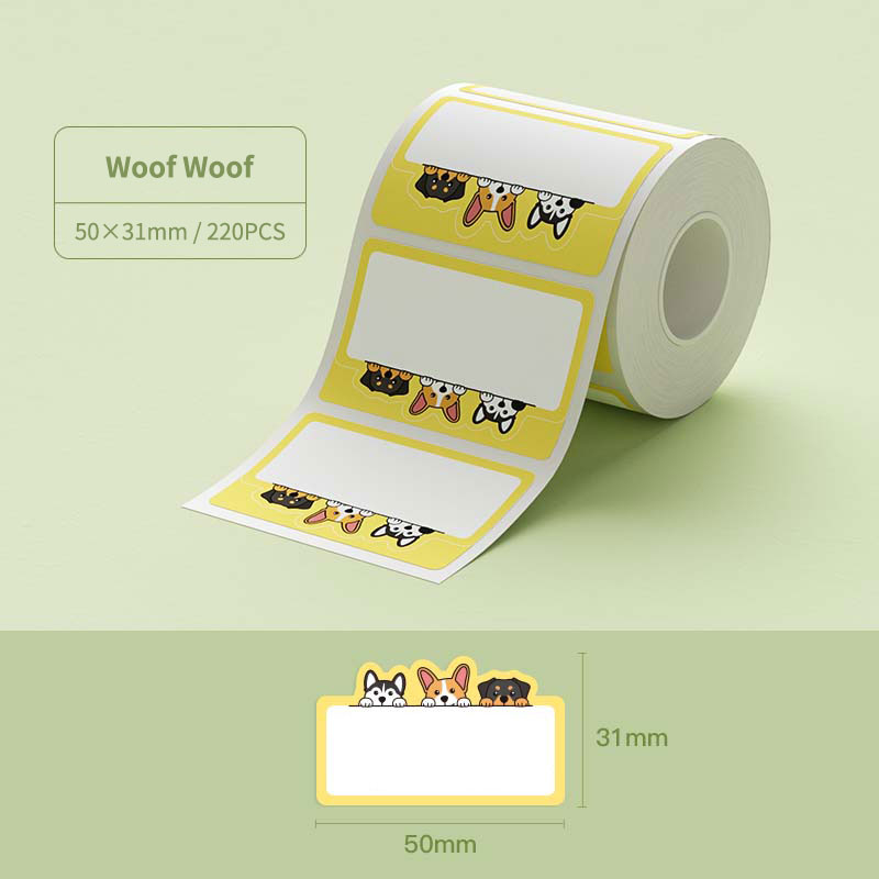 Giấy nhãn màu NIIMBOT B1/B21/B203/B3S chống thấm nước DIY in thông tin cho hộ gia đình