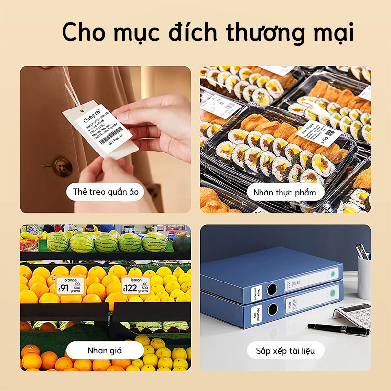 Giấy nhãn màu NIIMBOT B1/B21/B203/B3S chống thấm nước DIY in thông tin cho hộ gia đình