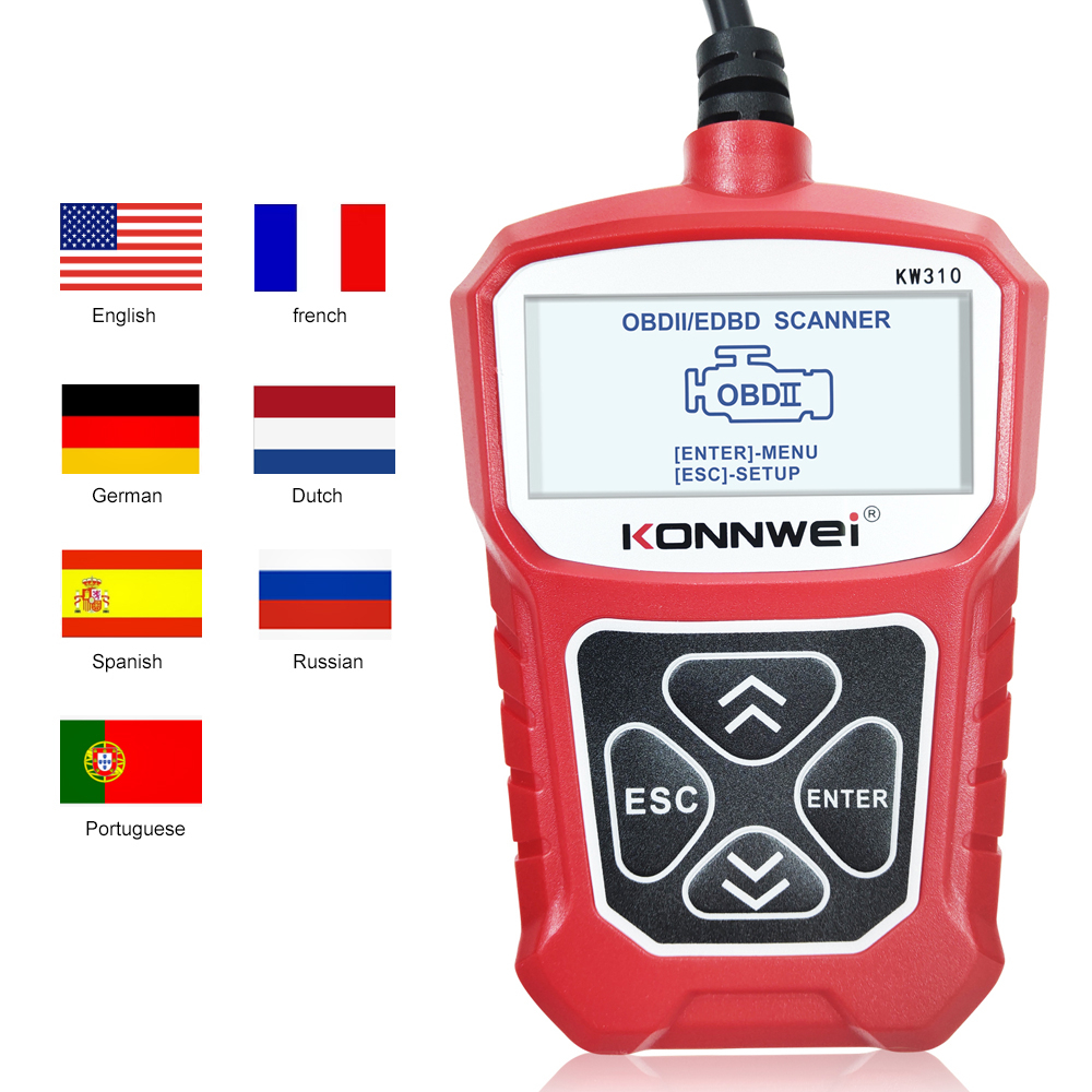 Konnwei kw310 Máy Quét Chẩn Đoán Lỗi Động Cơ obd 2 Đa Năng Cho Ô Tô