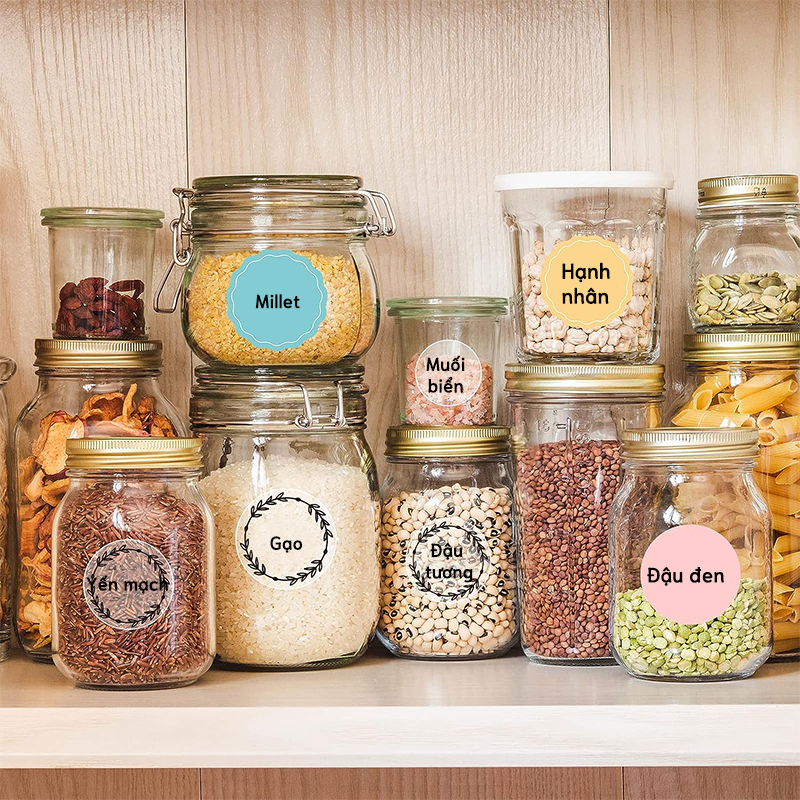 Giấy dán nhãn NIIMBOT B21/B1/B3S hình tròn tự dính chống nước niêm phong đa dụng