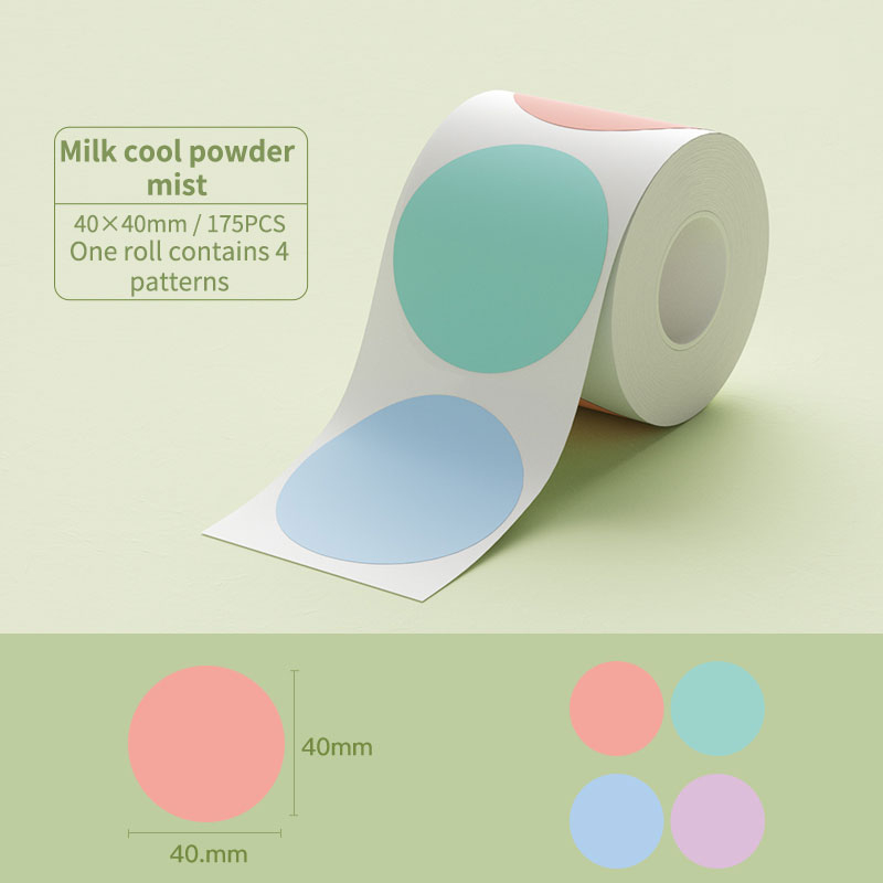 Giấy dán nhãn NIIMBOT B21/B1/B3S hình tròn tự dính chống nước niêm phong đa dụng