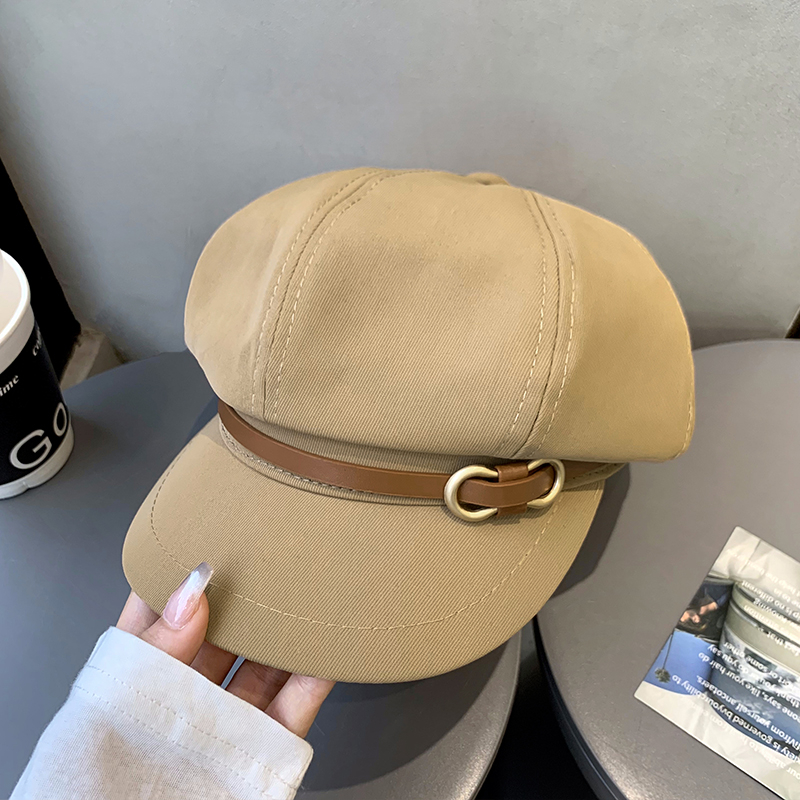 Mũ beret Màu Đen Phong Cách retro Nhật Bản Thời Trang Xuân Thu Cho Nữ