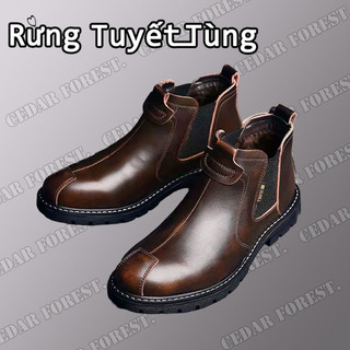 SHANMUSENLIN  Giày Bốt Da Mềm Cổ Cao Phong Cách retro Thời Trang Cho NamGiày nam Thể thao Thư giãn Thời trang