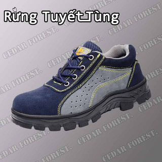 SHANMUSENLIN  Giày Bảo Hộ Lao Động Mũi Thép Chống Đâm Thủng Thoáng Khí Trọng Lượng Nhẹ Chống Va Chạm Bảo Vệ An Toàn Cho Nam NữGiày nam Thể thao Thư giãn Thời trang