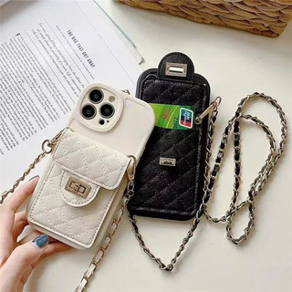 Ốp Điện Thoại Da Đơn Giản Có Dây Đeo Vai Cho iphone 14 plus 14 pro max 13 pro max 12 pro max 11 pro max